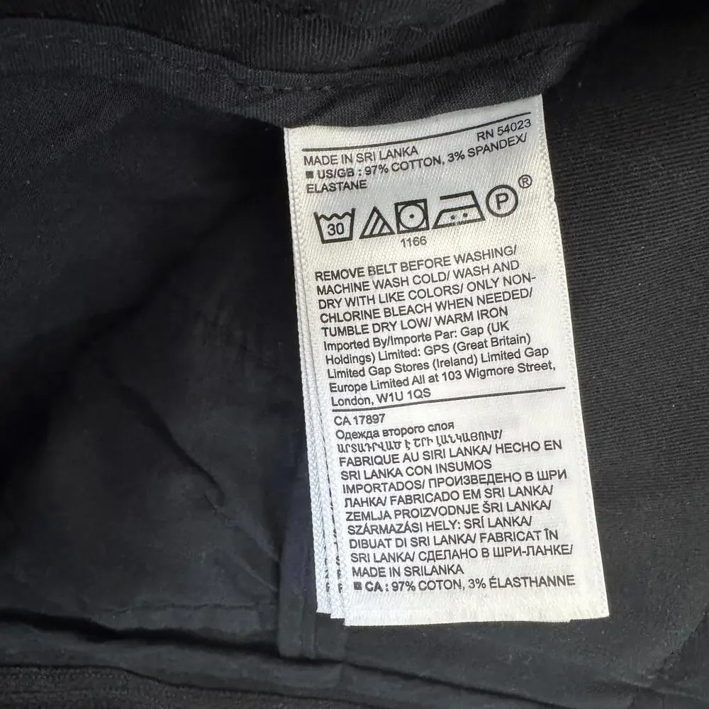 Banana Republic Women's Black Petite High‎ Rise Tapered Crop Pants Size 0P - Picture 8 of 9